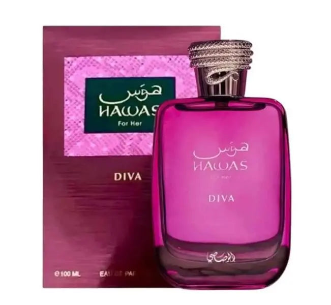 Hawas Diva for Her Eau De Parfum Spray by Rasasi 100ml/3.38oz