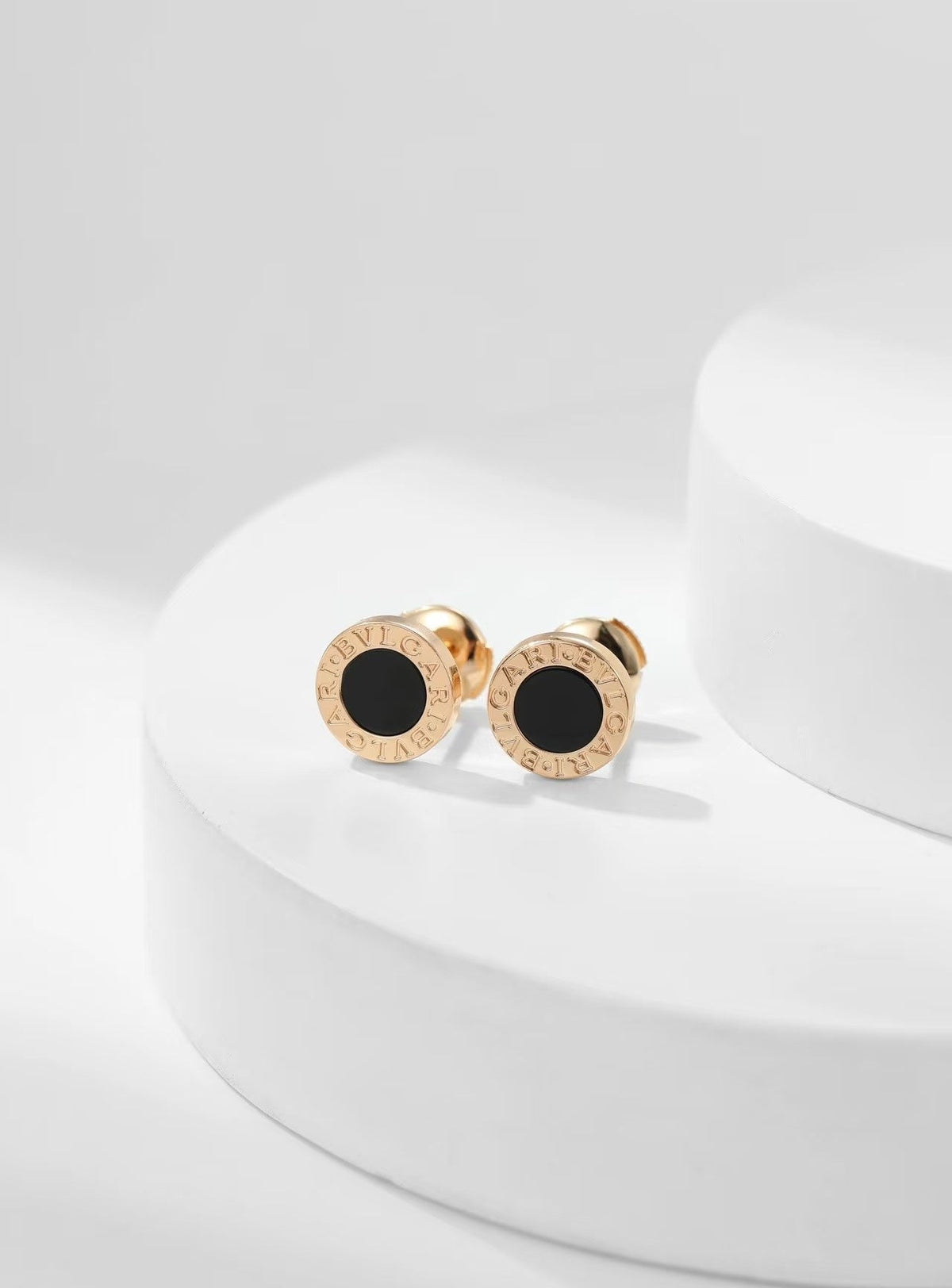 Bvlgari Pink Gold Stud Earrings