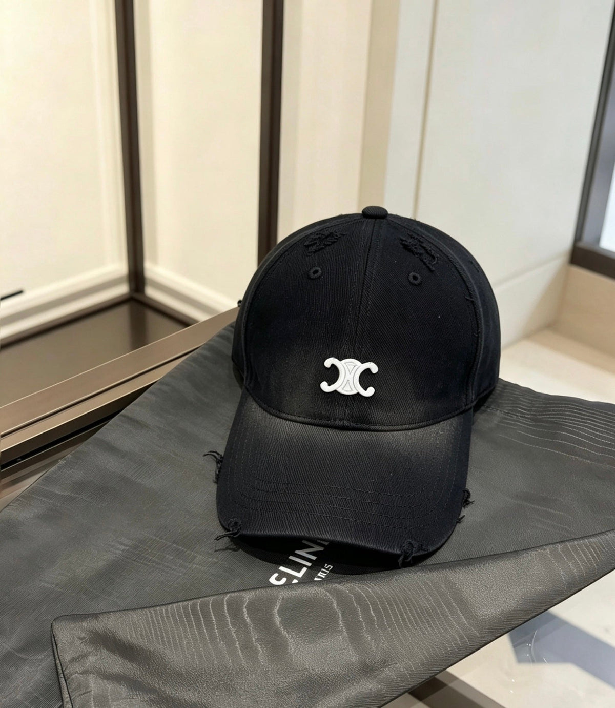 Celine Vintage Distressed Baseball Cap