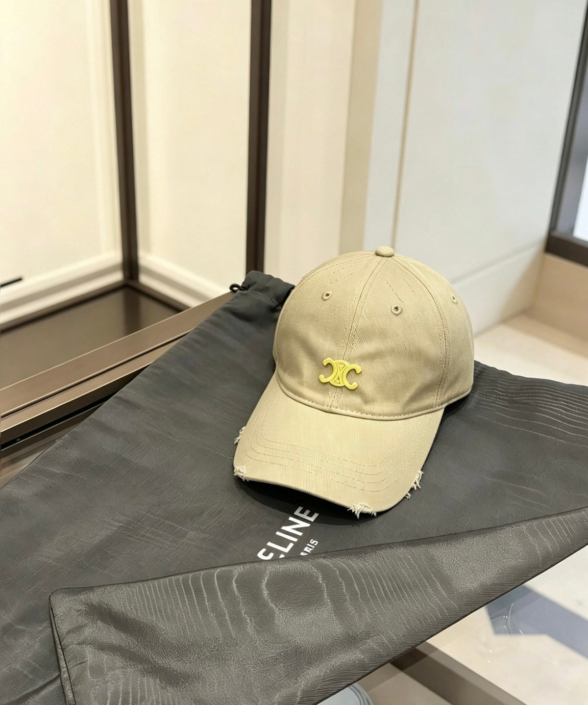 Celine Vintage Distressed Baseball Cap