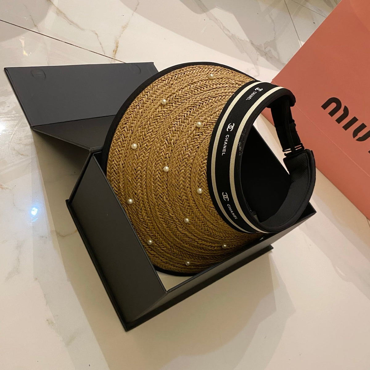 Chanel Pearl Sun Visor