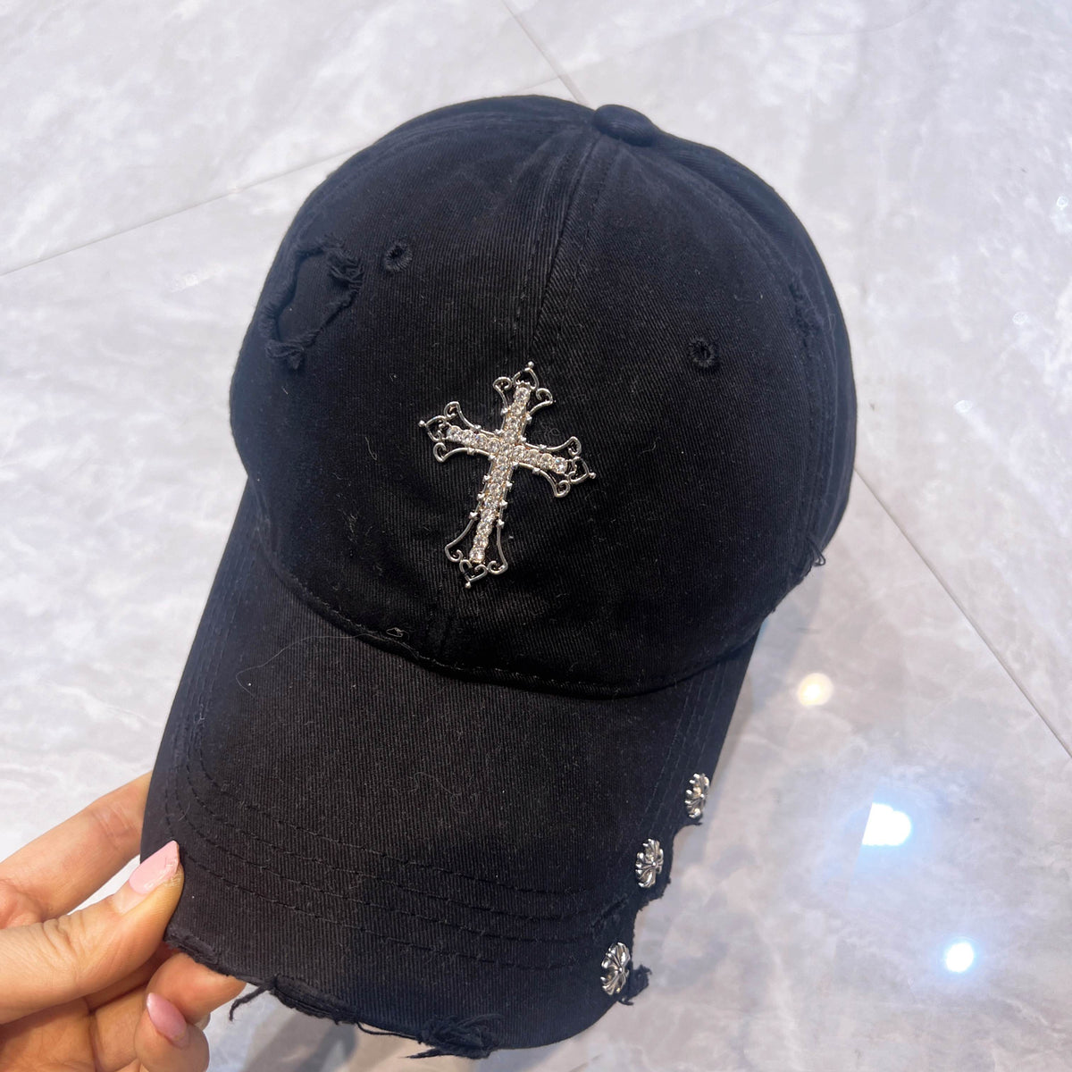 Chrome Hearts Baseball Cap - Beige / Black