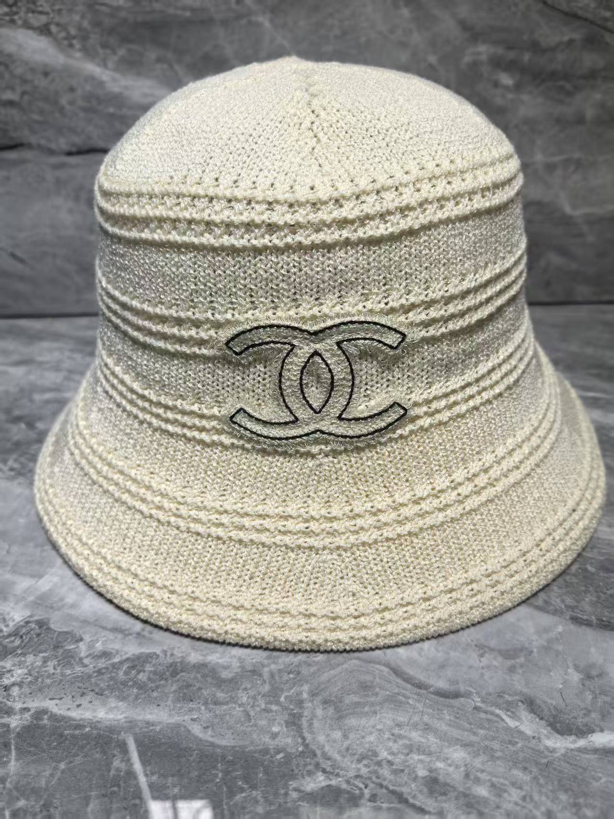 Chanel-Inspired Knit Bucket Hat