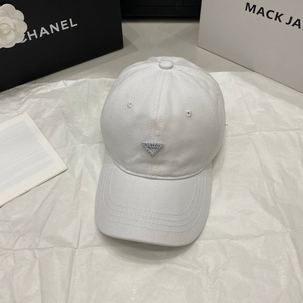 Prada Baseball Cap - White / Black