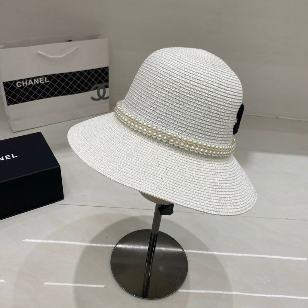 Chanel Straw Hat/bucket Hat