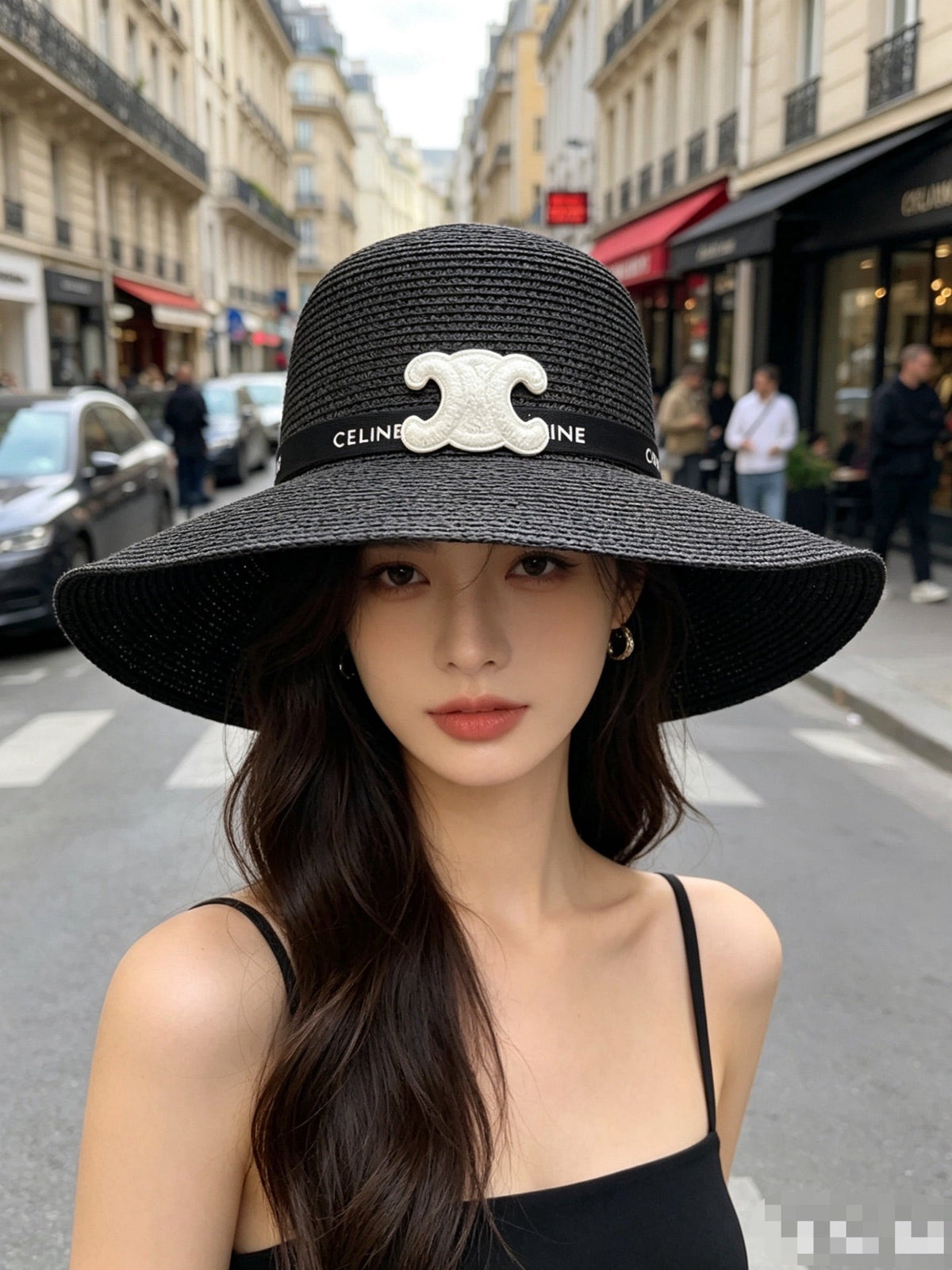 Celine Raffia Wide Brim Sun Hat