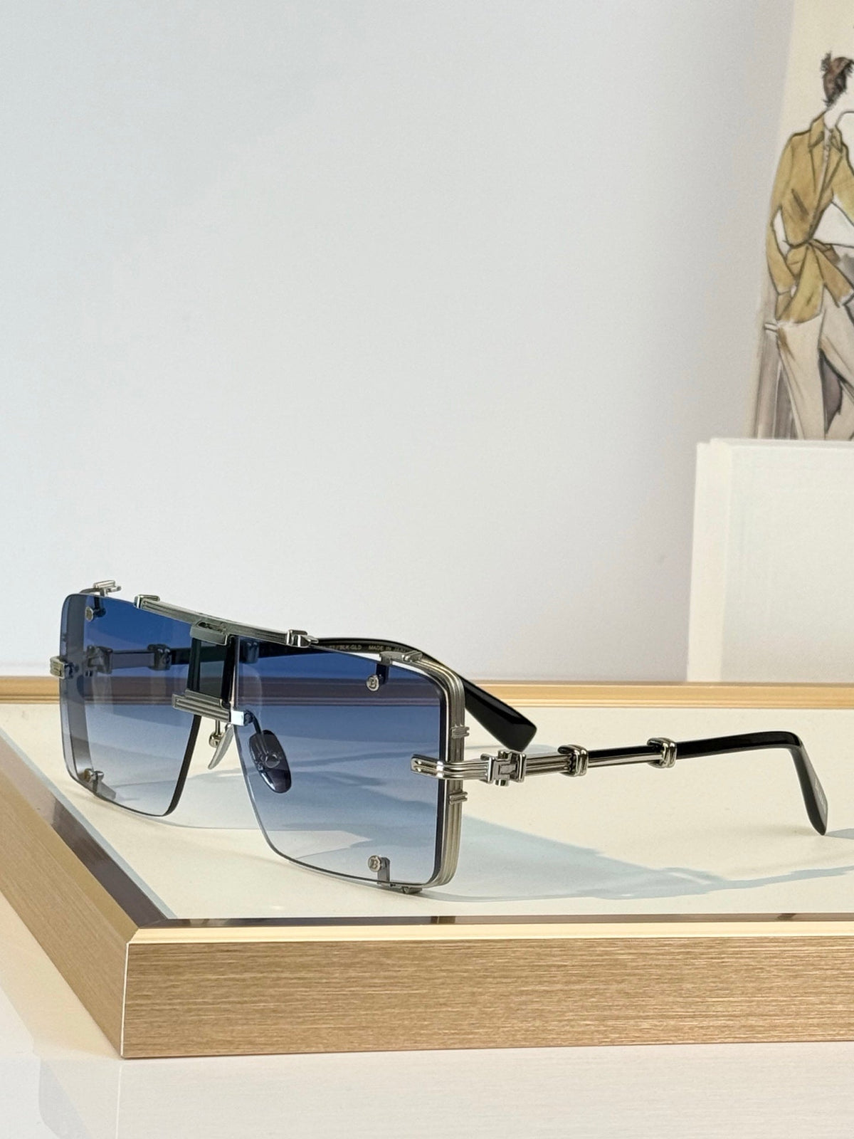 Balmain BPS-271-63//BLK-GLD Sunglasses