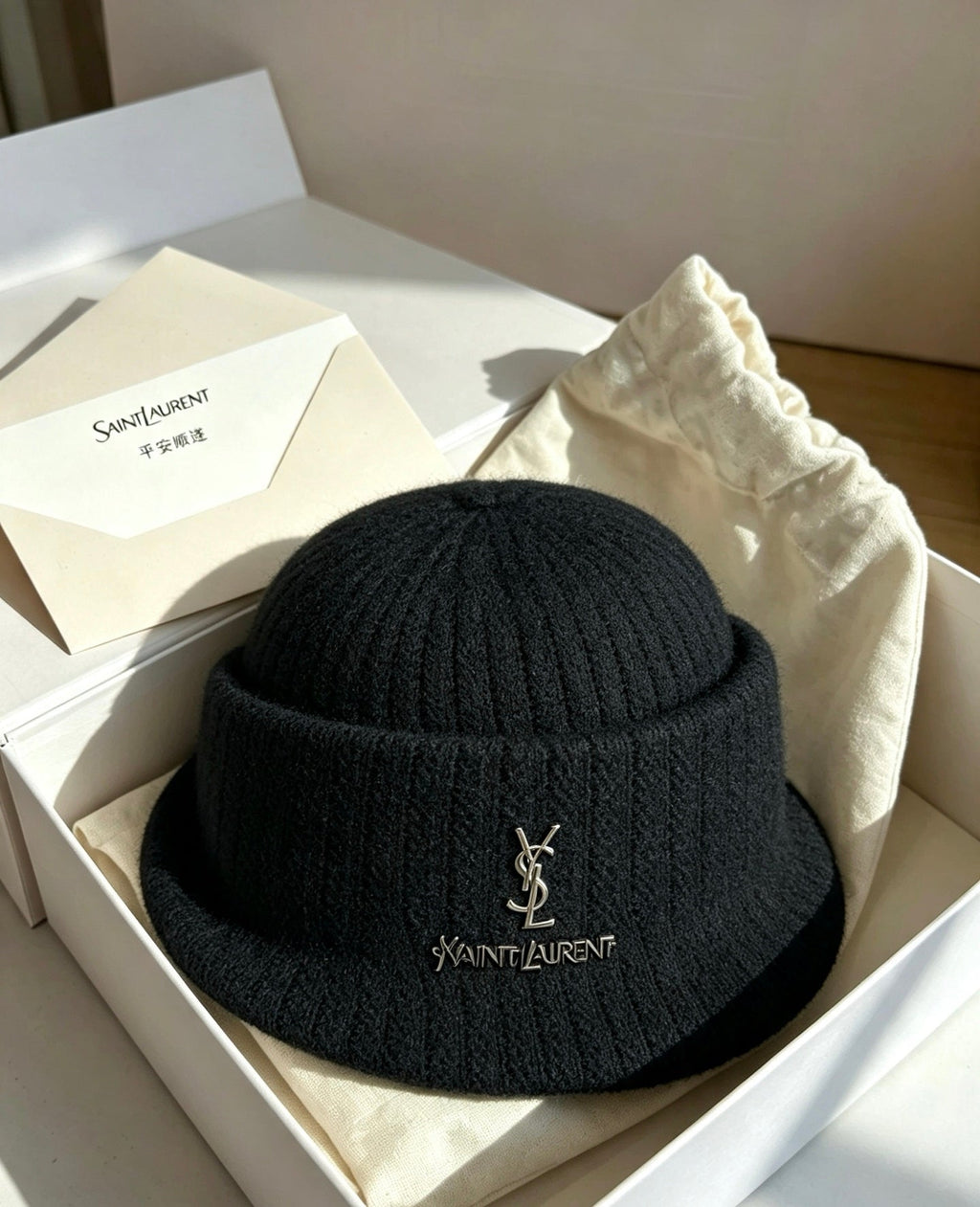 Saint Laurent Knitted Bucket Hat